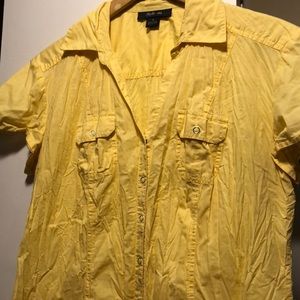 Yellow cotton shirt( supposed to be wrinkled)